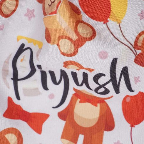 Teddy Printed Kids Drawstring Bag